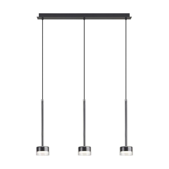 Colgante 3 Luces serie TONIC Transparente - 72x10x200h