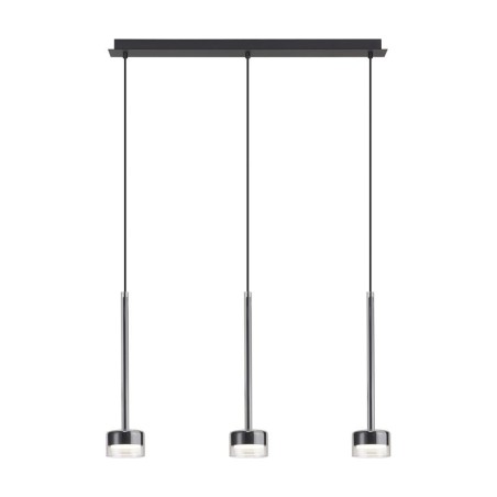 Colgante 3 Luces serie TONIC Transparente - 72x10x200h