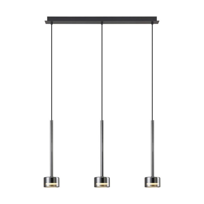 Colgante 3 Luces serie TONIC Cromo - 72x10x200h