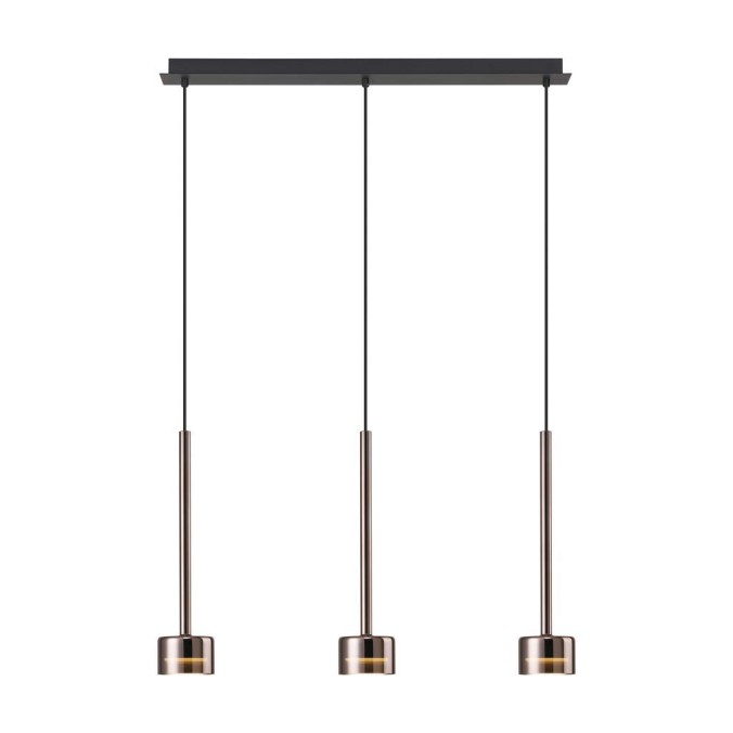 Colgante 3 Luces serie TONIC Cobre - 72x10x200h