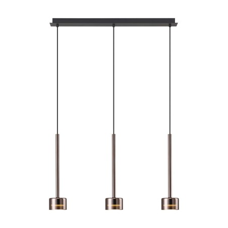 Colgante 3 Luces serie TONIC Cobre - 72x10x200h