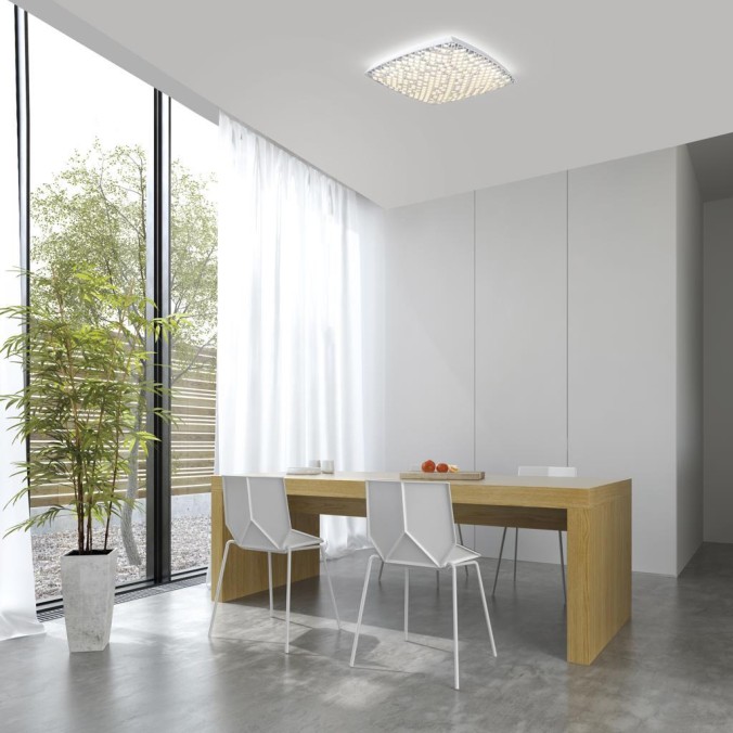 Plafón LED 80W Dimable serie URBAN Blanco - 51x51x9.1h