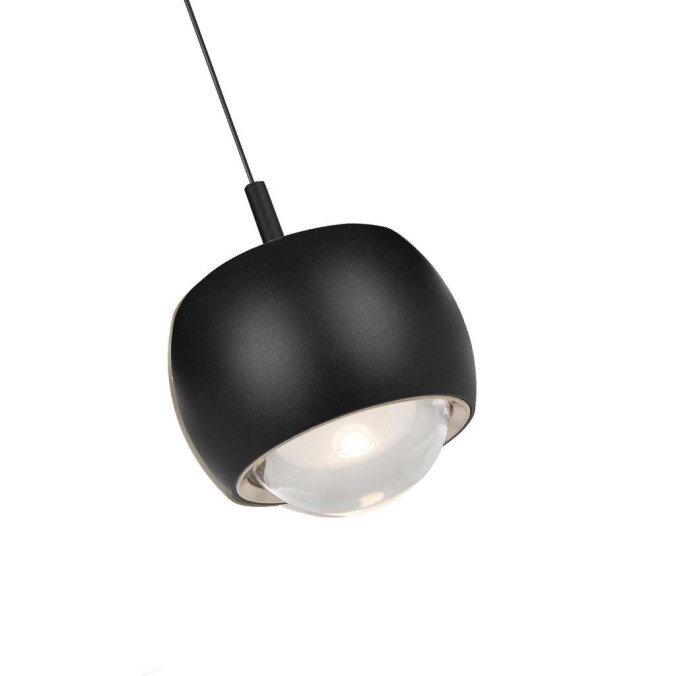 Colgante 1 Luz serie ROLLER Negro - 9.6x19-200h