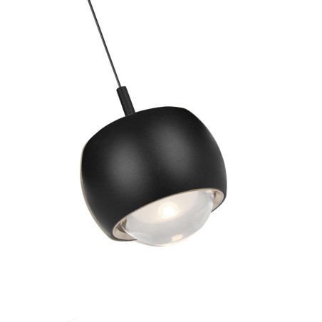 Colgante 1 Luz serie ROLLER Negro - 9.6x19-200h