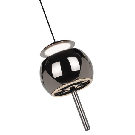 Colgante 1 Luz serie ROLLER Negro/Cromo - 9.6x26-210h