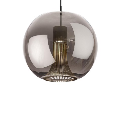 Colgante GU10  Cilindro serie KRISS Negro/Cromo - 40x38-180h