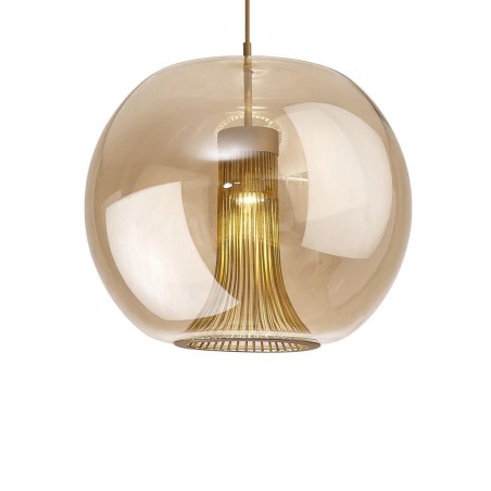 Colgante GU10  Cilindro serie KRISS Negro/Bronce - 40x38-180h