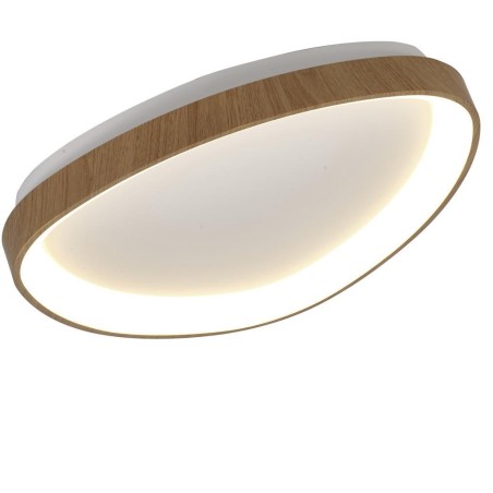 Plafón LED Dimable serie NISEKO II PLAFON TRIANGULAR Madera - 42.1x42.1x6.1h