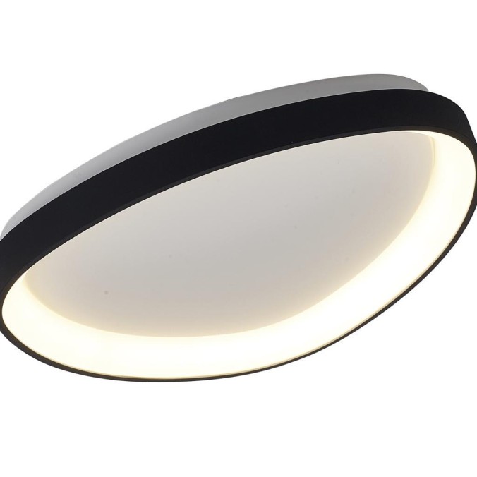 Plafón LED Dimable serie NISEKO II PLAFON TRIANGULAR Negro - 61.1x60.5x6.1h