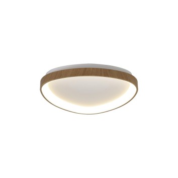 Plafón LED Dimable serie NISEKO II PLAFON TRIANGULAR Madera - 61.1x60.5x6.1h