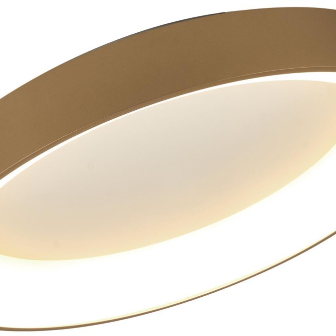 Plafón LED Dimable serie NISEKO II PLAFON REDONDO Oro - 78x9.5h Plafón LED Dimable serie NISEKO II PLAFON REDONDO Oro - 78x9.5h