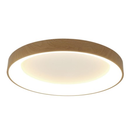Plafón LED Dimable serie NISEKO II PLAFON REDONDO Madera - 90x9.5h
