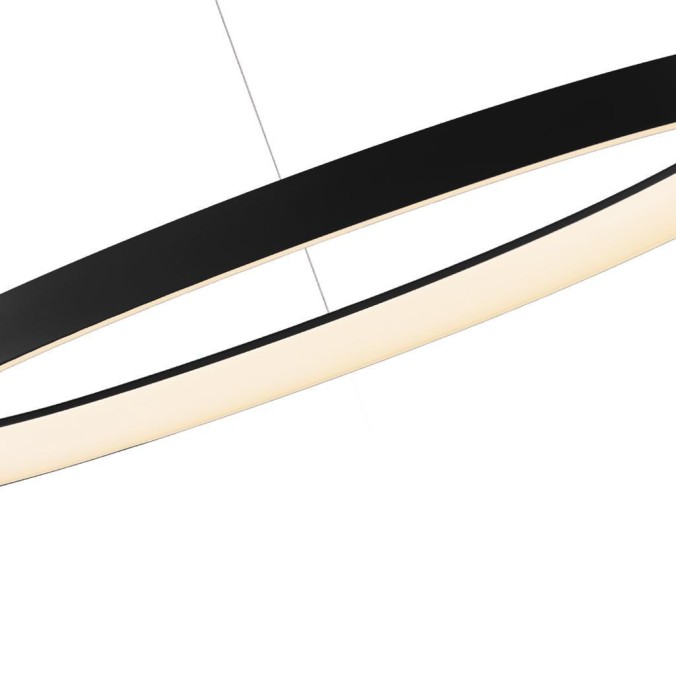 Colgante LED Dimable serie NISEKO II LAMPARA Negro - 90x15-200h