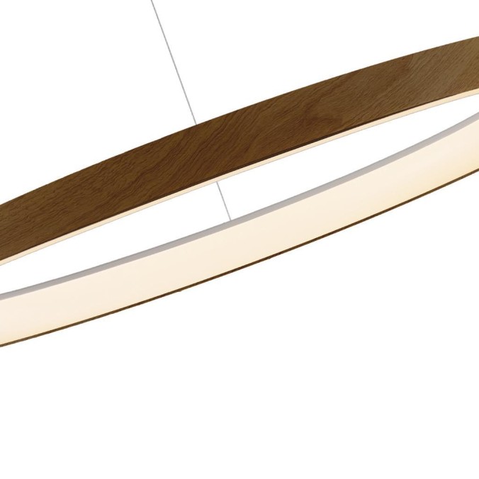 Colgante LED Dimable serie NISEKO II LAMPARA Madera - 90x15-200h