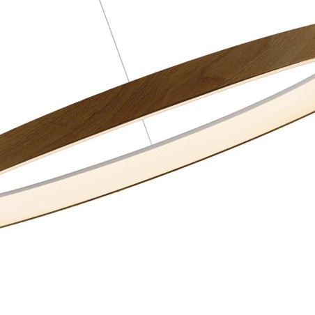 Colgante LED Dimable serie NISEKO II LAMPARA Madera - 90x15-200h