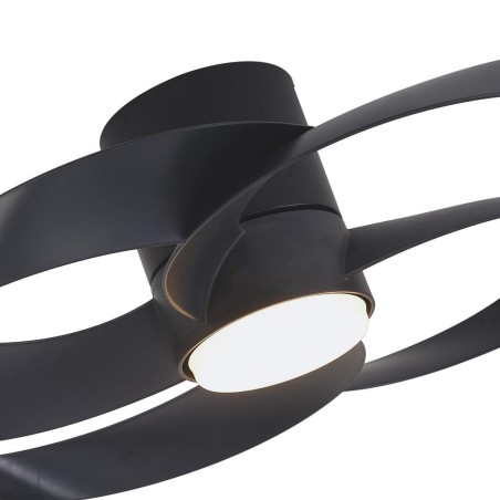 Plafón LED 24W Ventilador 22W serie ROSE Negro - 65x21h