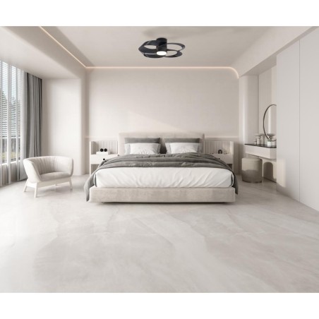 Plafón LED 24W Ventilador 22W serie ROSE Negro - 65x21h