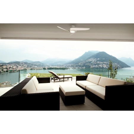 Plafón LED 24W Ventilador 30W serie ISLAND Negro - 102x21.5h