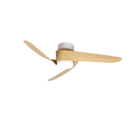Plafón LED 24W Ventilador 30W serie ISLAND Blanco+Madera - 102x21.5h