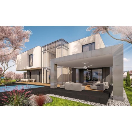 Plafón LED 20W Ventilador 40W serie BRISA Blanco - 177x45.5/70.5h