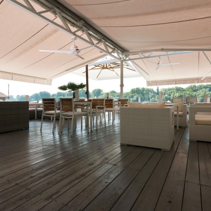 Plafón LED 20W Ventilador 40W serie BRISA MINI Blanco - 151x44.5h