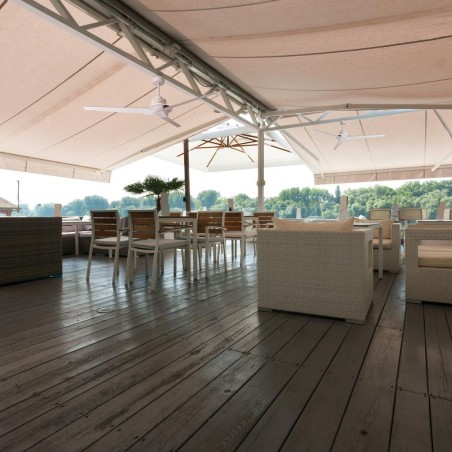 Plafón LED 20W Ventilador 40W serie BRISA MINI Blanco - 151x44.5h