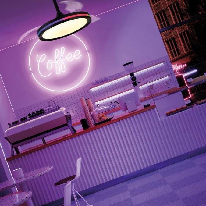 Lámpara LED 40W Ventilador 28W serie NORTH Negro - 43x32.5-45h