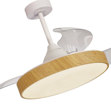 Plafón LED 50W Ventilador 30W serie ALASKA Madera - 50x35.5-48h