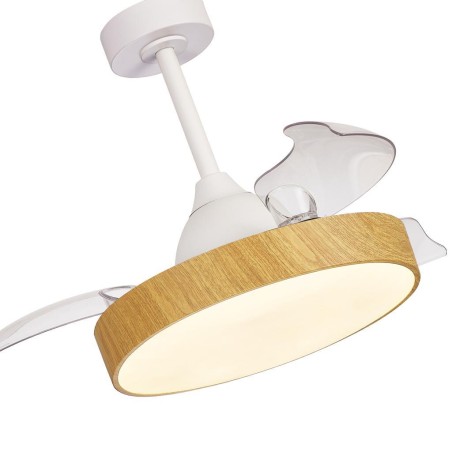 Plafón LED 45W Ventilador 25W serie ALASKA Madera - 43x35.5-48h