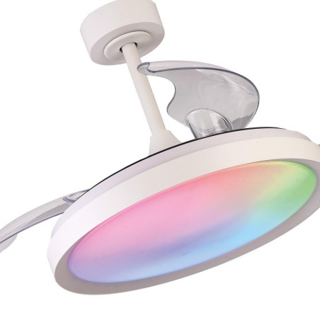 Plafón LED 50W Ventilador 30W serie SIBERIA Blanco - 50x32.5-45h