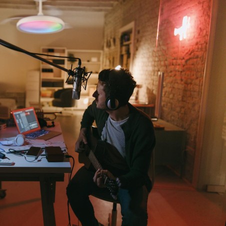 Plafón LED 50W Ventilador 30W serie SIBERIA Blanco - 50x32.5-45h