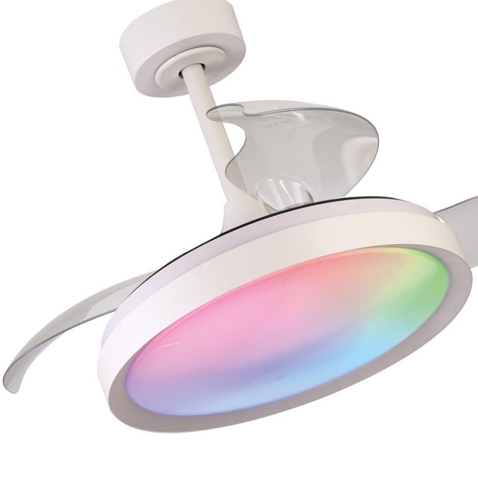 Plafón LED 40W Ventilador 28W serie SIBERIA Blanco - 43x32.5-45h