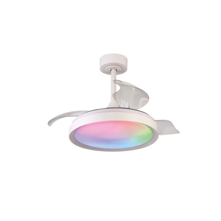 Plafón LED 40W Ventilador 28W serie SIBERIA Blanco - 43x32.5-45h