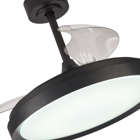 Plafón LED 50W Ventilador 28W serie MISTRAL Negro - 50x32.5-45h