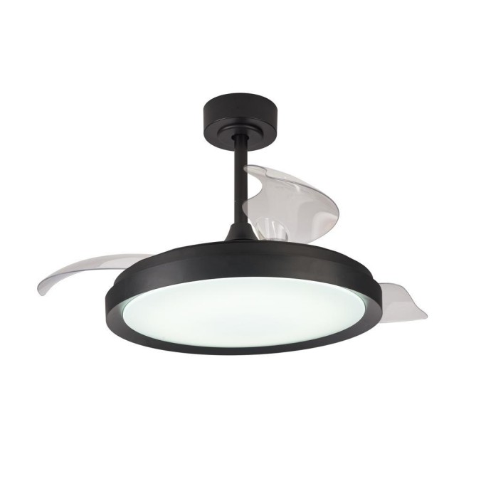 Plafón LED 50W Ventilador 28W serie MISTRAL Negro - 50x32.5-45h