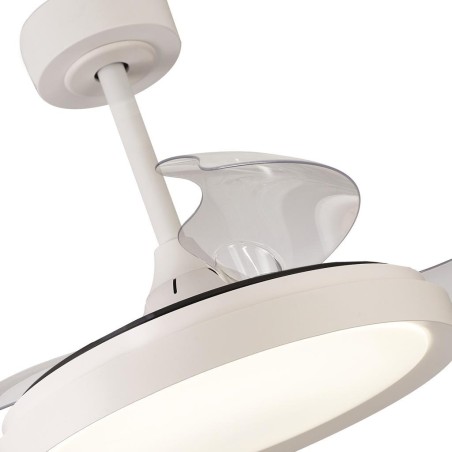 Plafón LED 40W Ventilador 25W serie MISTRAL MINI Blanco - 43x32.5-45h