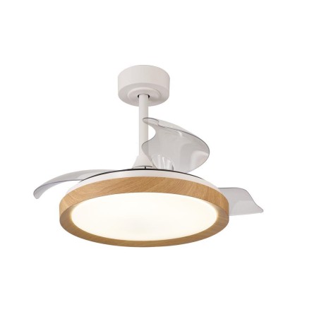 Plafón LED 40W Ventilador 25W serie MISTRAL MINI Madera - 43x32.5-45h