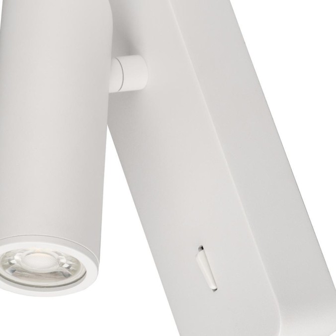 Aplique Lector Mini GU10 serie NOTTE Blanco - 6.5x16h Aplique Lector Mini GU10 serie NOTTE Blanco - 6.5x16h