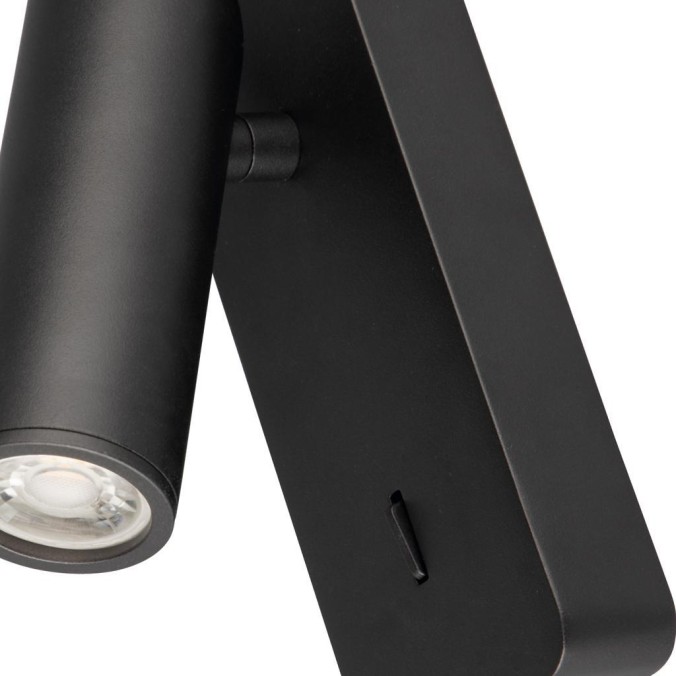 Aplique Lector Mini GU10 serie NOTTE Negro - 6.5x16h