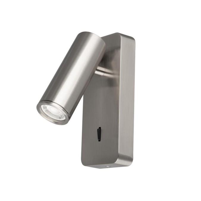 Aplique Lector Mini GU10 serie NOTTE Níquel Satinado - 6.5x16h