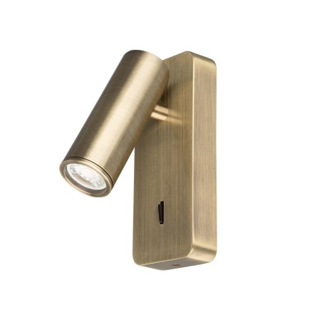 Aplique Lector Mini GU10 serie NOTTE Cuero - 6.5x16h