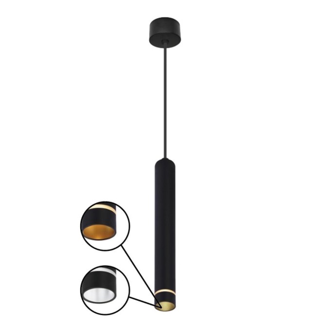 COLGANTE MINI GU10 NEGRO serie SPLIT Negro - 6.5x30-230h