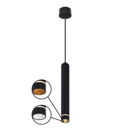 COLGANTE MINI GU10 NEGRO serie SPLIT Negro - 6.5x30-230h