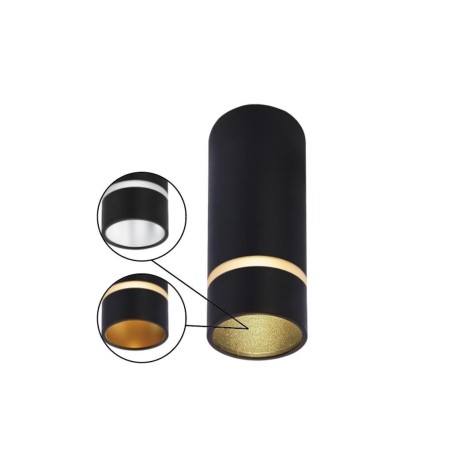 FOCO S MINI GU10 NEGRO serie SPLIT Negro - 4x10h