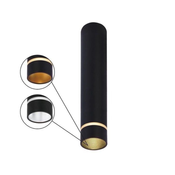 FOCO M MINI GU10 NEGRO serie SPLIT Negro - 4x20h