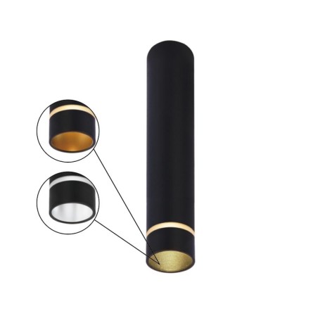 FOCO M MINI GU10 NEGRO serie SPLIT Negro - 4x20h