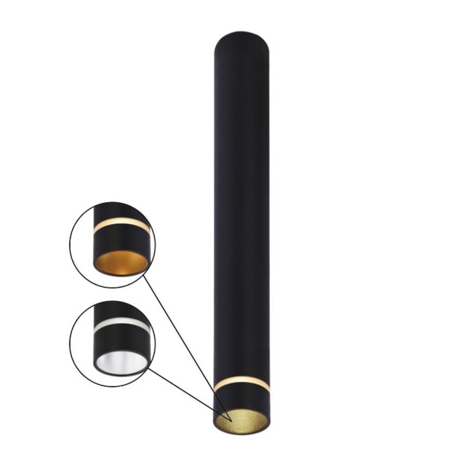 FOCO L MINI GU10 NEGRO serie SPLIT Negro - 4x30h