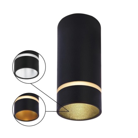 FOCO GU10 NEGRO serie SPLIT Negro - 6x13.5h