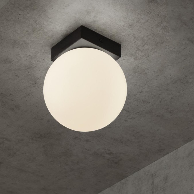 PLAFON/APLIQUE LED 6W 3000K NEGRO serie PUEBLA Negro - 14.2x12.5h