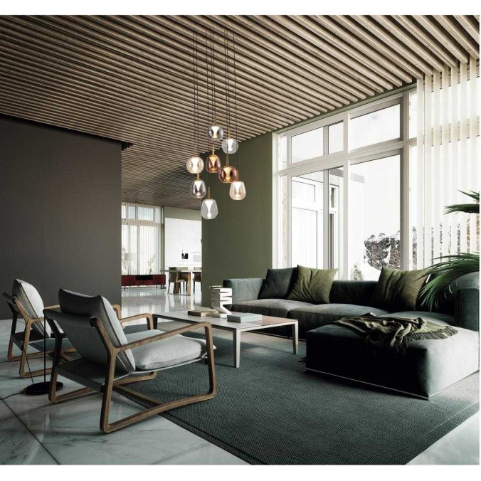 Colgante Redondo 8xLED 5W 3000K W/T Cristal serie ANDROMEDA Oro - 40x180h